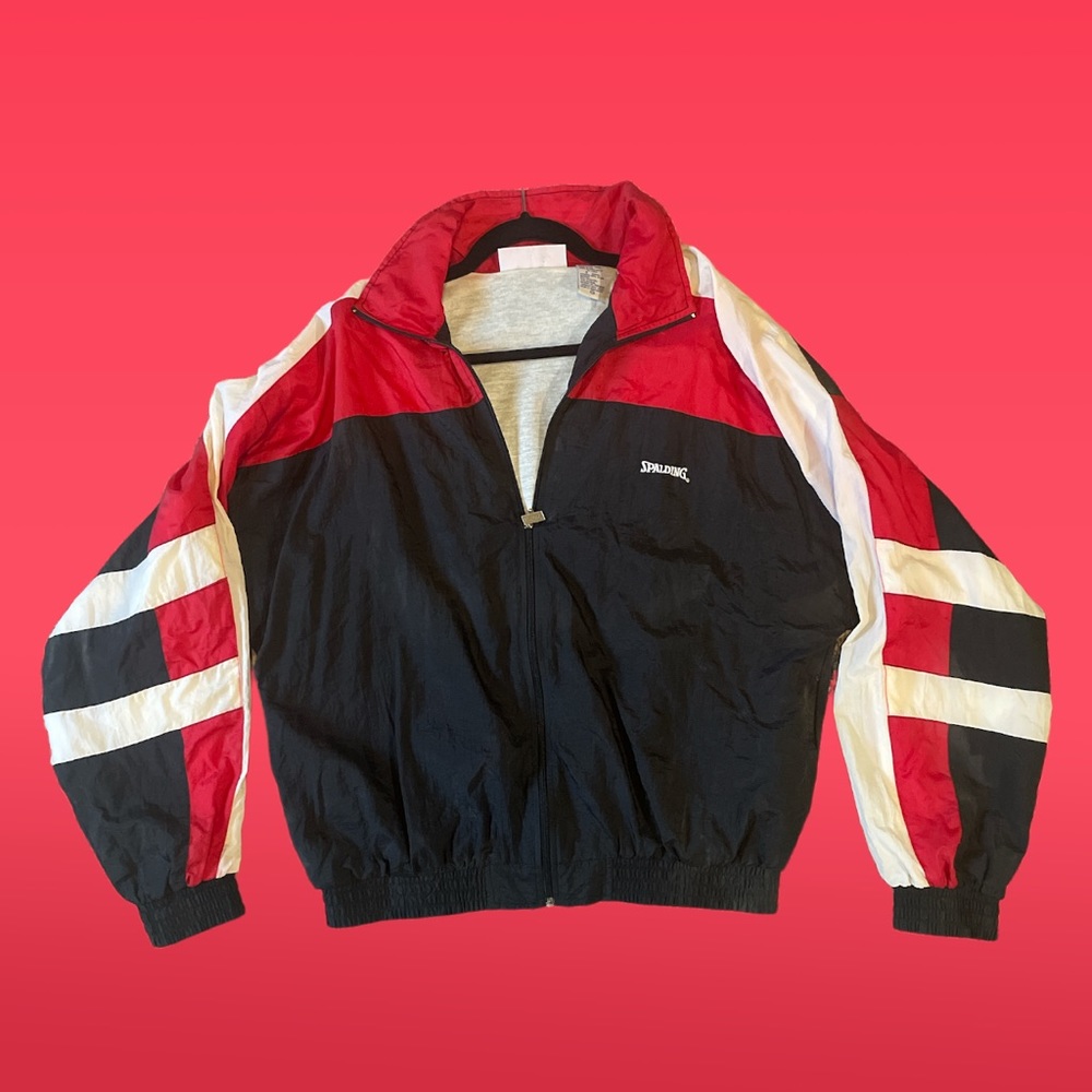 VINTAGE SPALDING ZIP UP WINDBREAKER